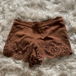 Super Cute Brown Suede Shorts